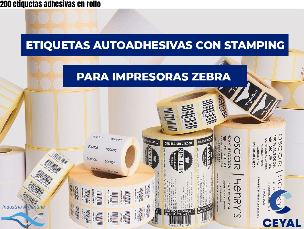 200 etiquetas adhesivas en rollo