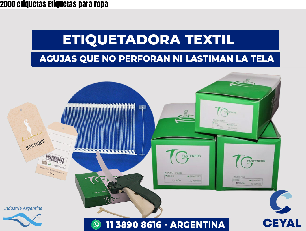 2000 etiquetas Etiquetas para ropa