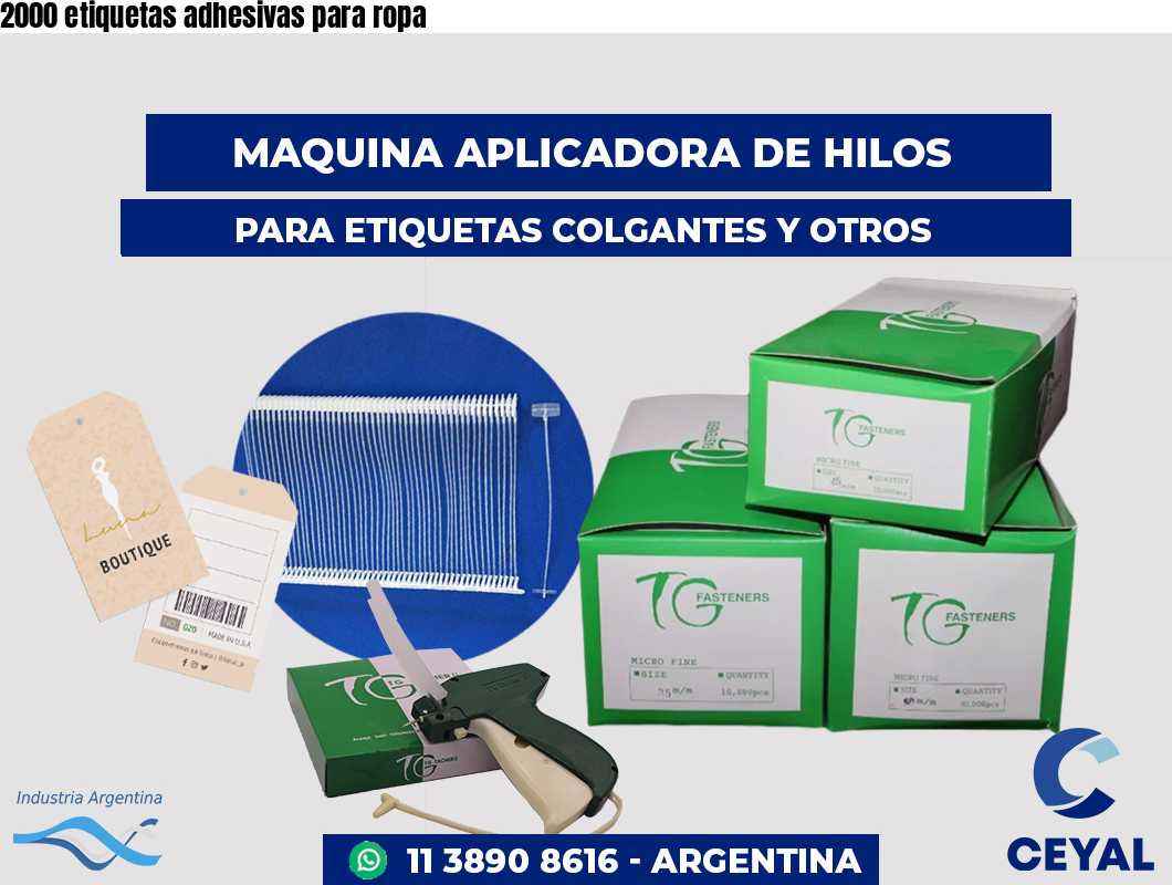 2000 etiquetas adhesivas para ropa