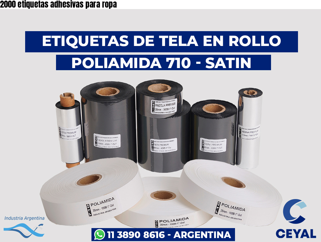 2000 etiquetas adhesivas para ropa