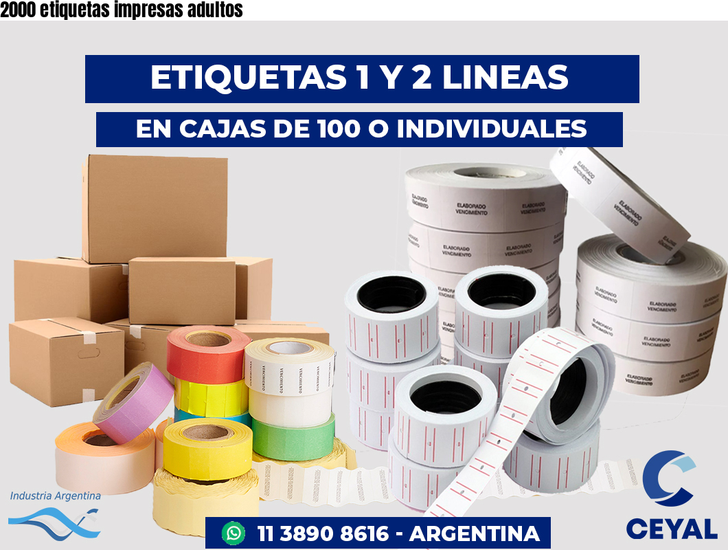 2000 etiquetas impresas adultos