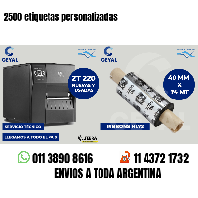 2500 etiquetas personalizadas
