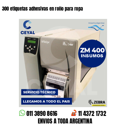 300 etiquetas adhesivas en rollo para ropa