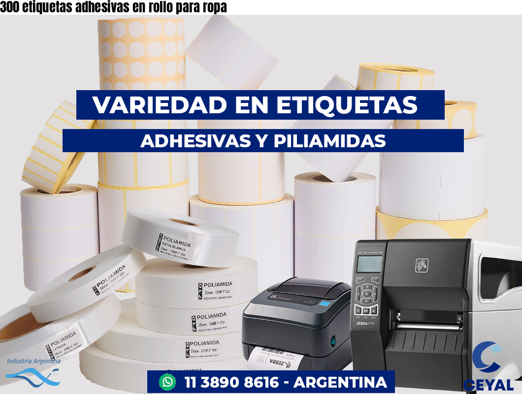 300 etiquetas adhesivas en rollo para ropa