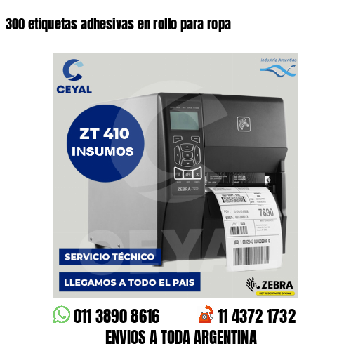300 etiquetas adhesivas en rollo para ropa
