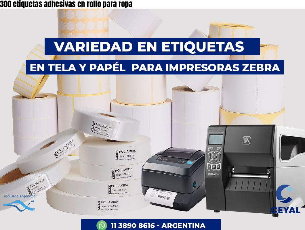 300 etiquetas adhesivas en rollo para ropa