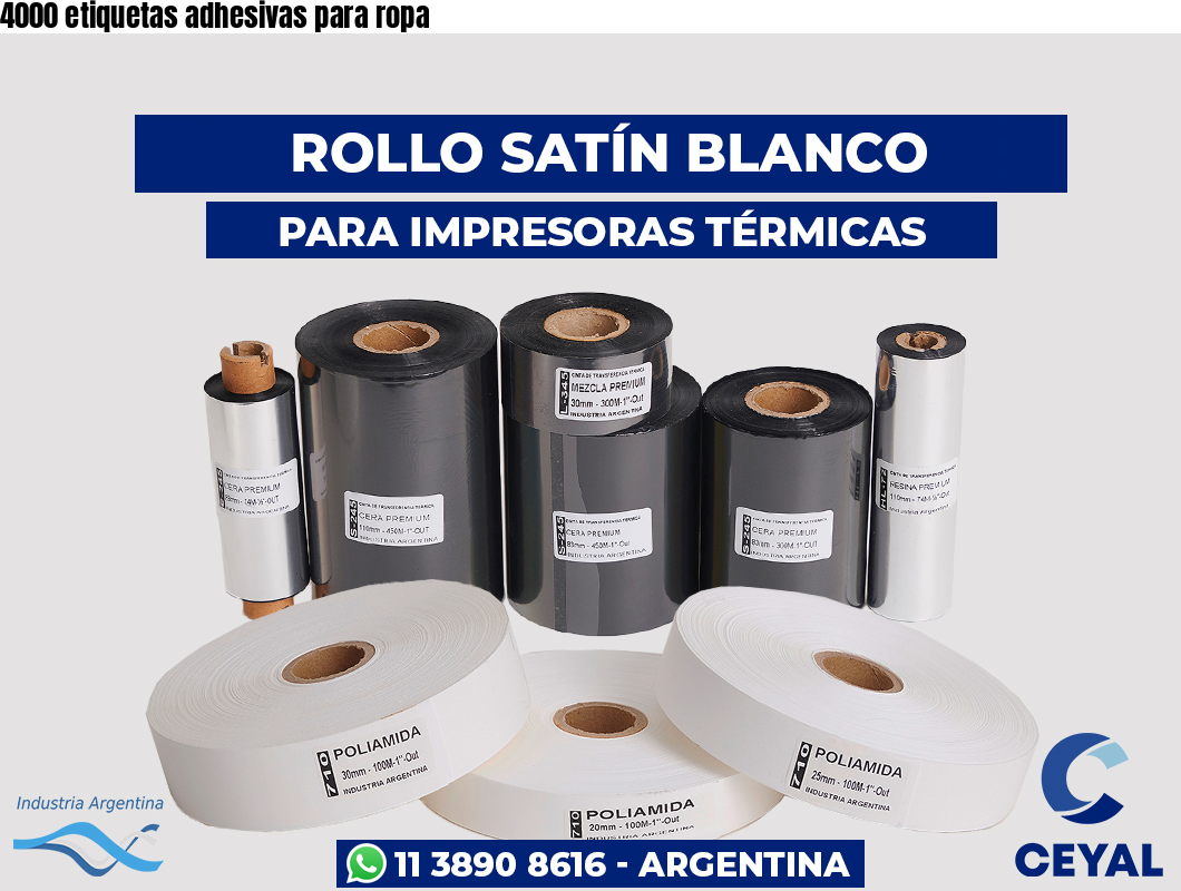 4000 etiquetas adhesivas para ropa