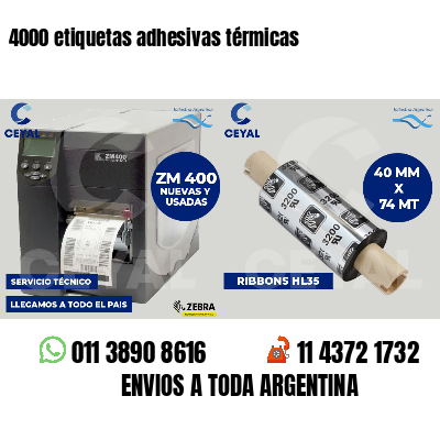 4000 etiquetas adhesivas térmicas
