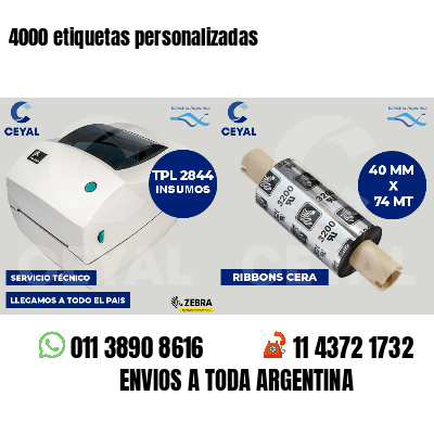 4000 etiquetas personalizadas