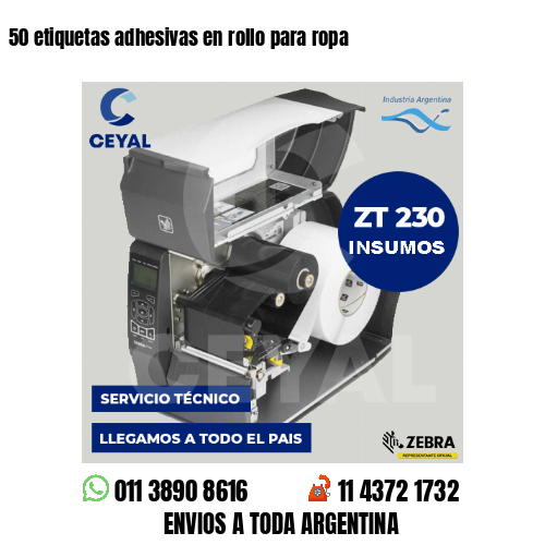 50 etiquetas adhesivas en rollo para ropa