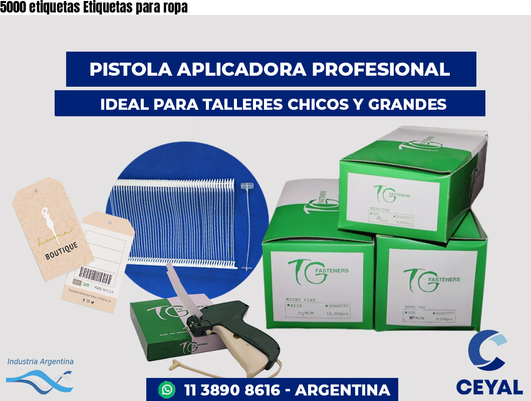 5000 etiquetas Etiquetas para ropa