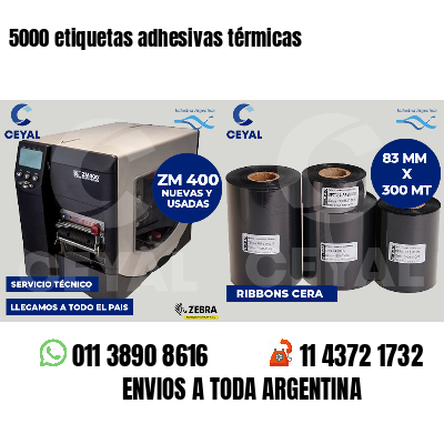 5000 etiquetas adhesivas térmicas