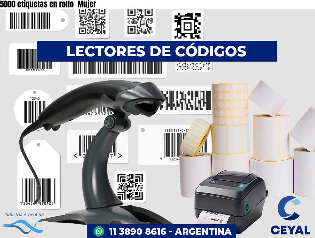 5000 etiquetas en rollo  Mujer