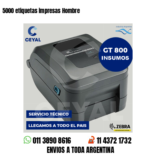 5000 etiquetas impresas Hombre