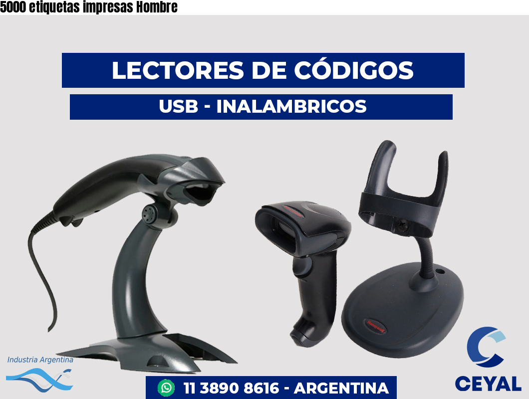 5000 etiquetas impresas Hombre