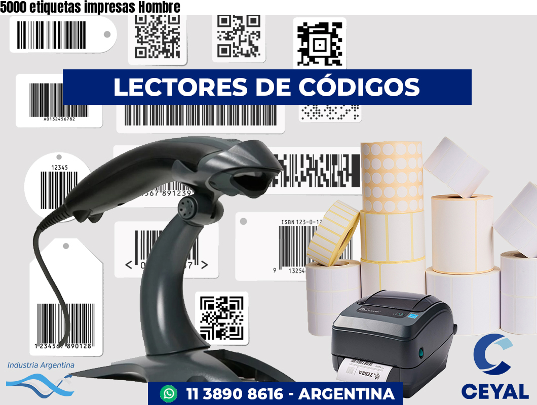 5000 etiquetas impresas Hombre