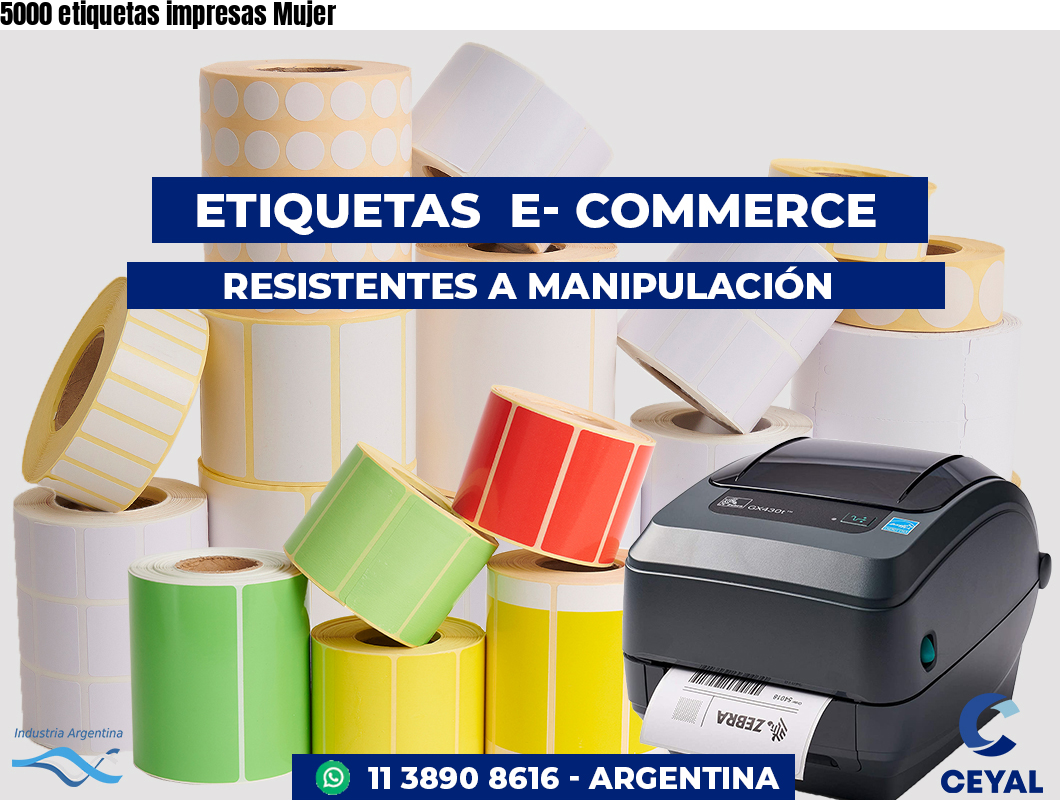 5000 etiquetas impresas Mujer