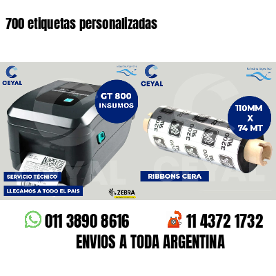 700 etiquetas personalizadas