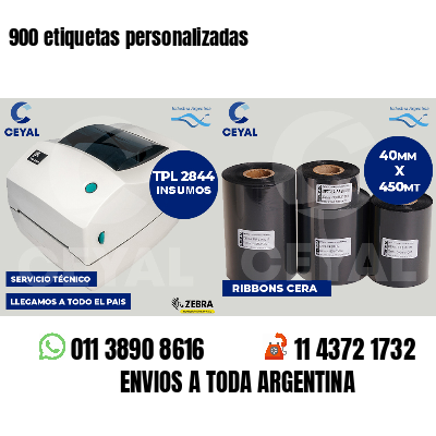 900 etiquetas personalizadas