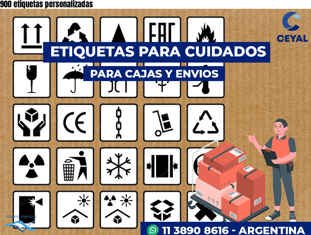 900 etiquetas personalizadas