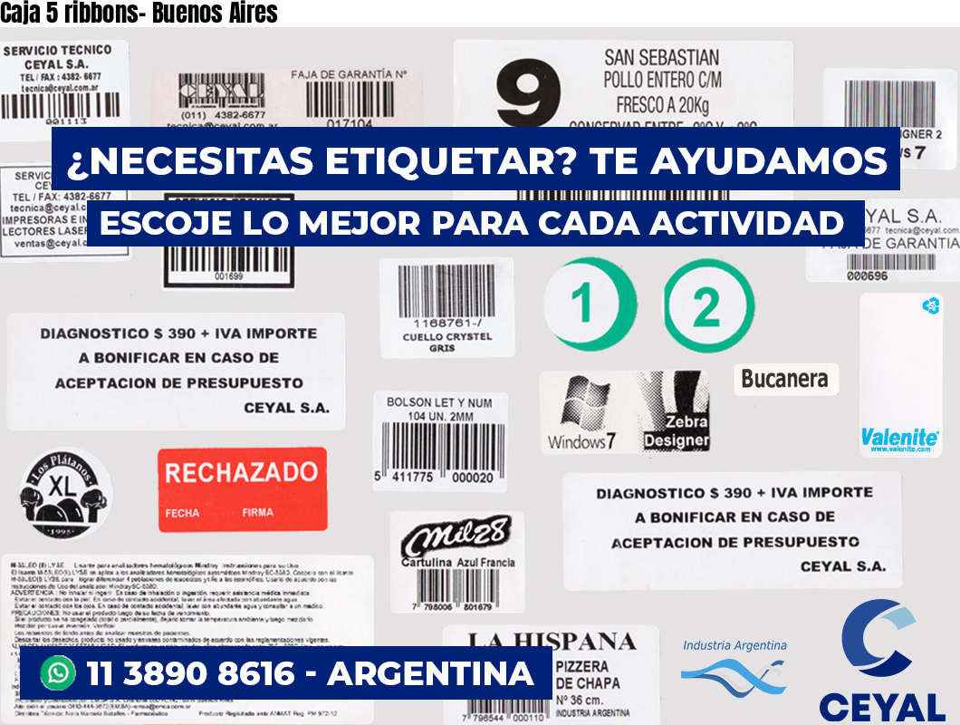 Caja 5 ribbons- Buenos Aires