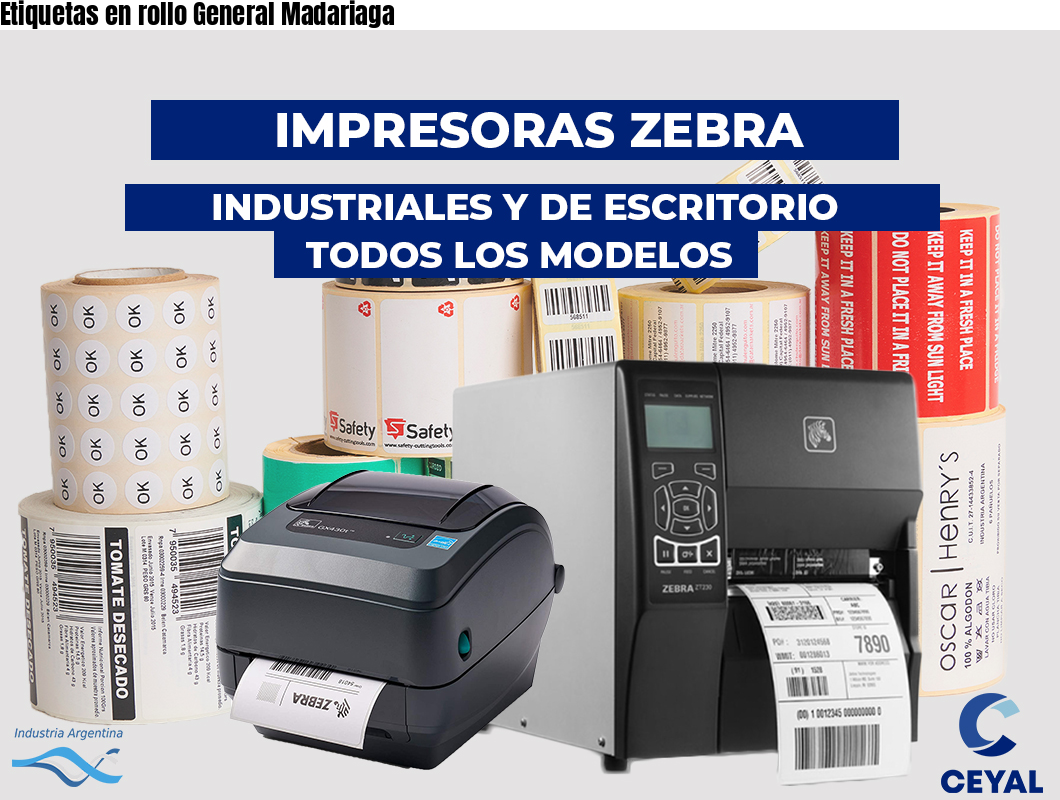Etiquetas en rollo General Madariaga