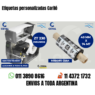 Etiquetas personalizadas Cariló