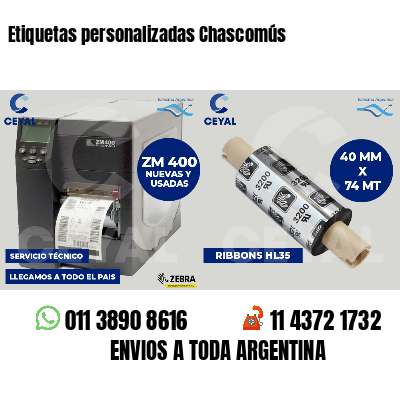 Etiquetas personalizadas Chascomús