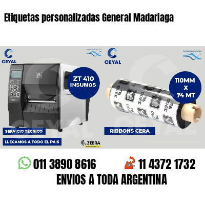 Etiquetas personalizadas General Madariaga
