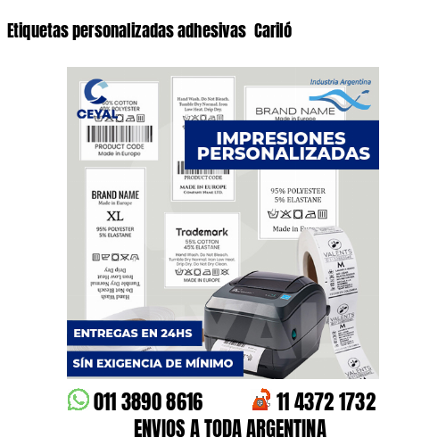 Etiquetas personalizadas adhesivas  Cariló