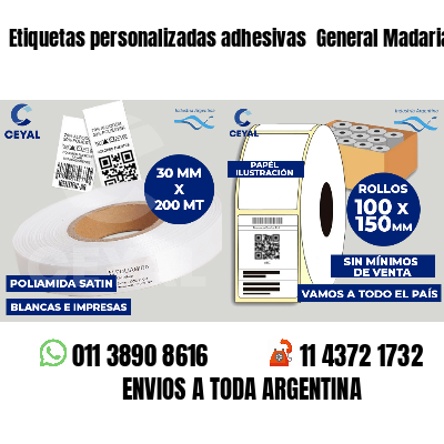 Etiquetas personalizadas adhesivas  General Madariaga