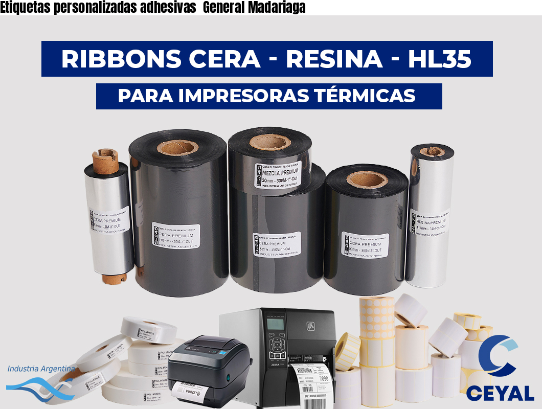 Etiquetas personalizadas adhesivas  General Madariaga