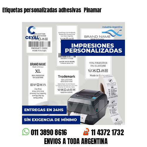 Etiquetas personalizadas adhesivas  Pinamar