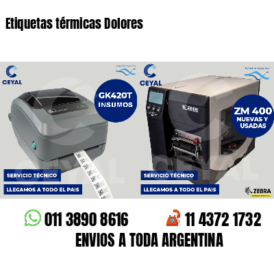 Etiquetas térmicas Dolores