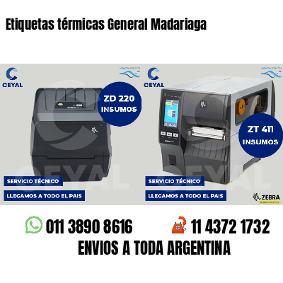 Etiquetas térmicas General Madariaga