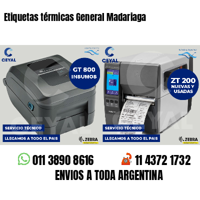 Etiquetas térmicas General Madariaga