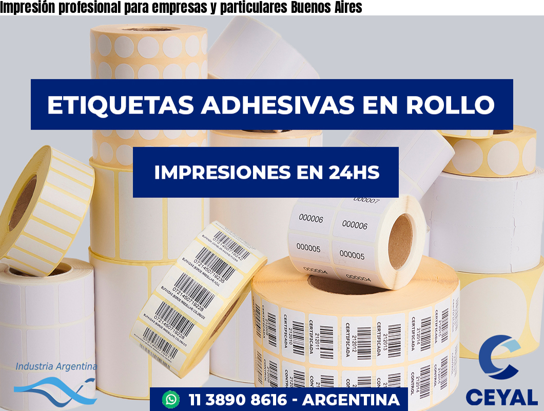 Impresión profesional para empresas y particulares Buenos Aires
