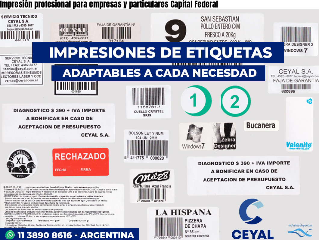 Impresión profesional para empresas y particulares Capital Federal
