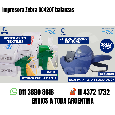 Impresora Zebra GC420T balanzas