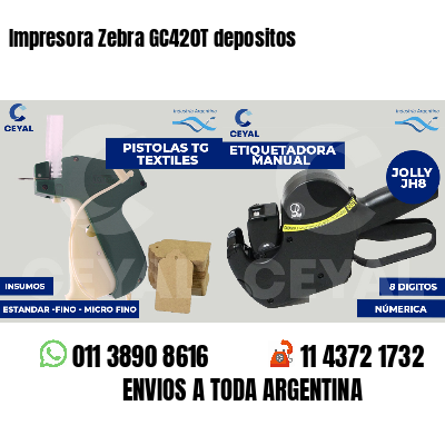Impresora Zebra GC420T depositos