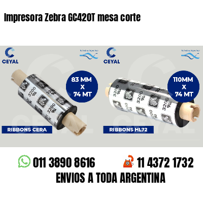 Impresora Zebra GC420T mesa corte