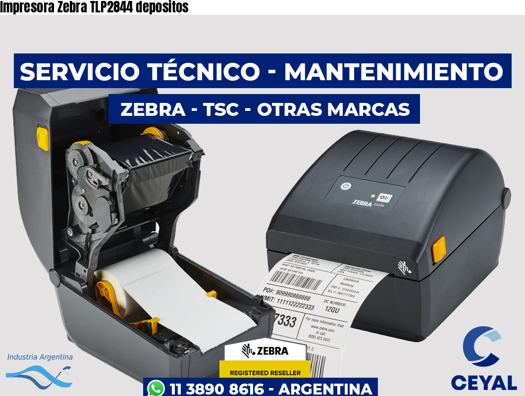 Impresora Zebra TLP2844 depositos