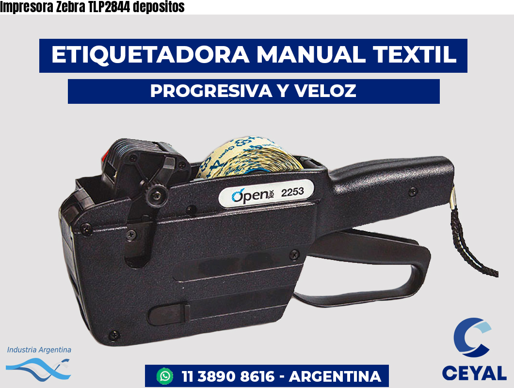 Impresora Zebra TLP2844 depositos