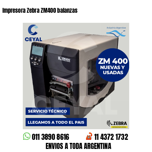 Impresora Zebra ZM400 balanzas