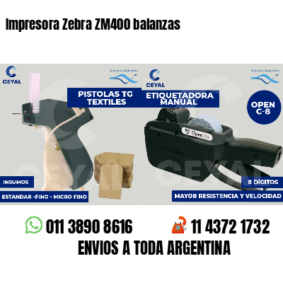 Impresora Zebra ZM400 balanzas