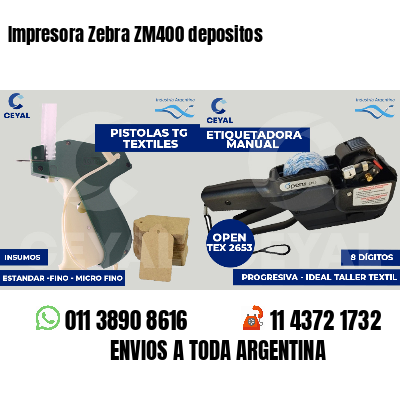 Impresora Zebra ZM400 depositos