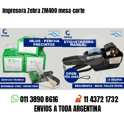 Impresora Zebra ZM400 mesa corte