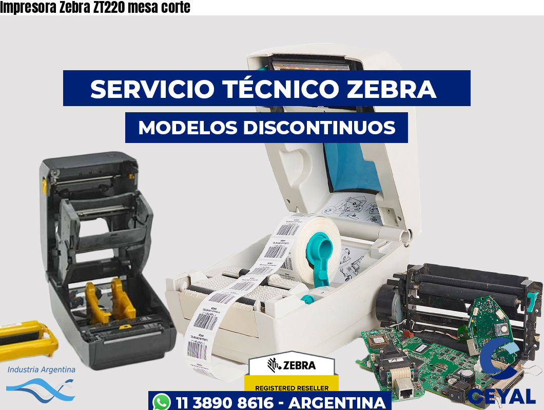 Impresora Zebra ZT220 mesa corte