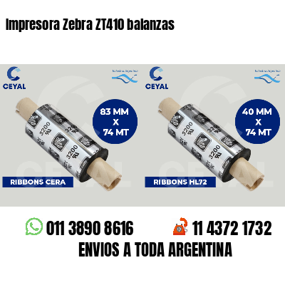 Impresora Zebra ZT410 balanzas