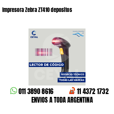 Impresora Zebra ZT410 depositos